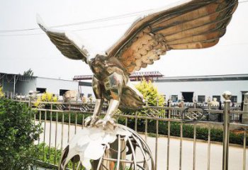 老鹰造型雕塑厂，不锈钢动物，室外飞鸟雕塑