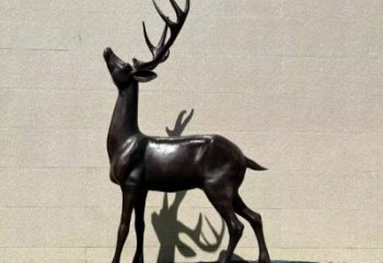 大型铸铜麋鹿雕塑 步行街宣传雕塑 仿真摆件