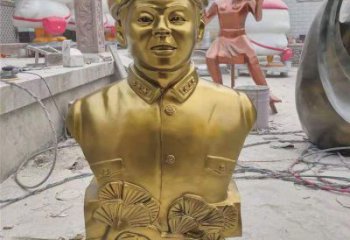 街道雷锋雕塑 现代景观人物雕塑 彩绘英雄雕塑